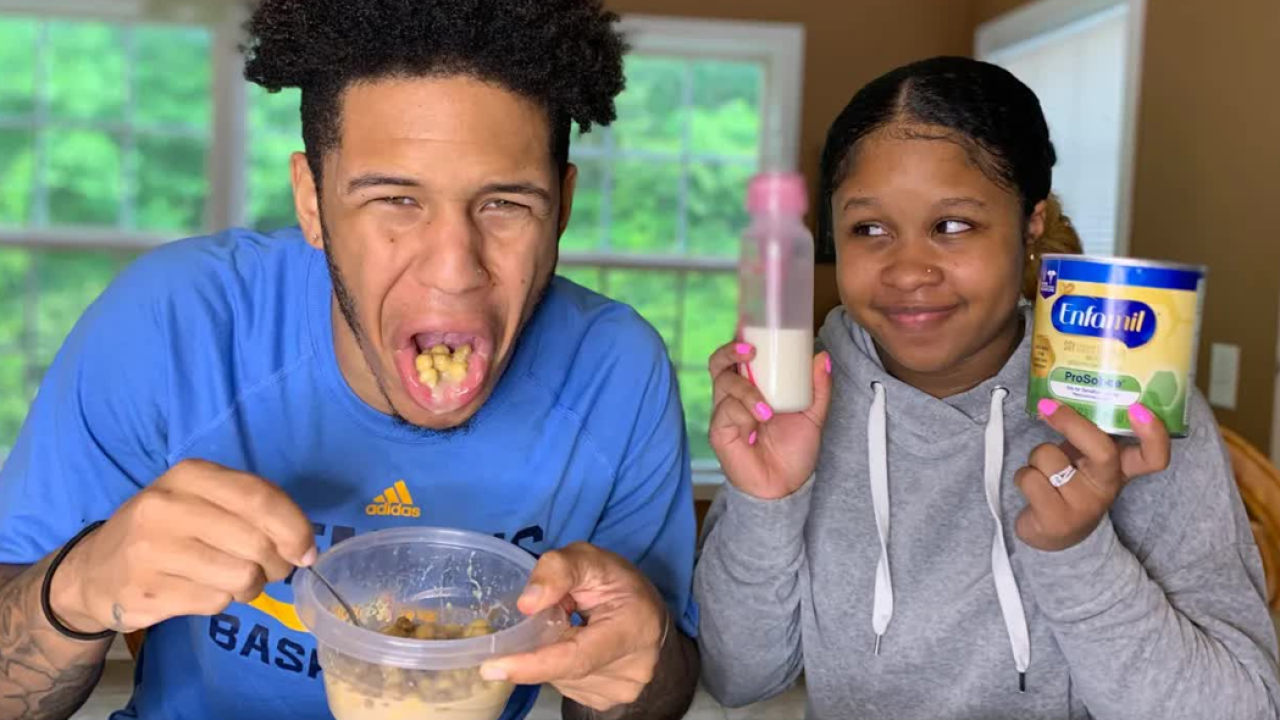 BREAST MILK IN CEREAL PRANK ON FIANCÉ🤮